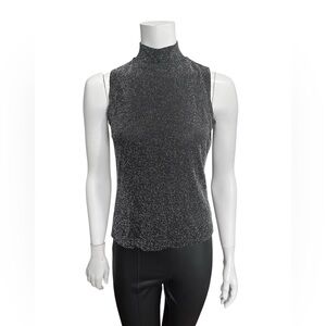 VINTAGE 90s Elegant Black Sleeveless Top Size Small